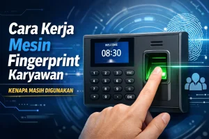 cara kerja mesin fingerprint karyawan