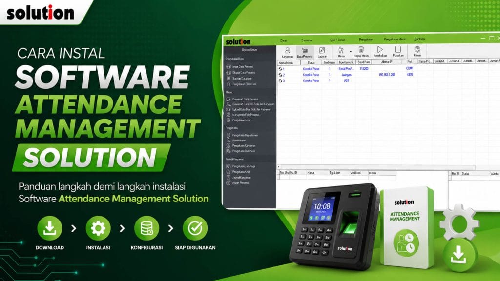 cara instal software attendance management
